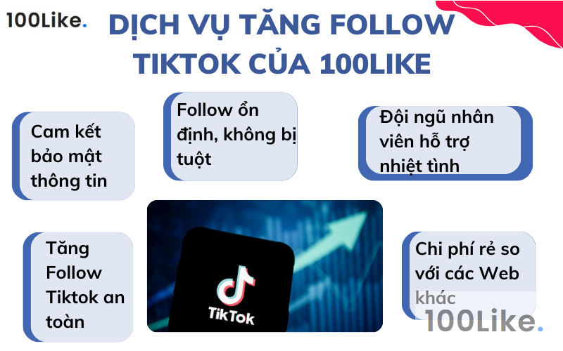 Dịch vụ tăng Follow Tiktok của 100Like