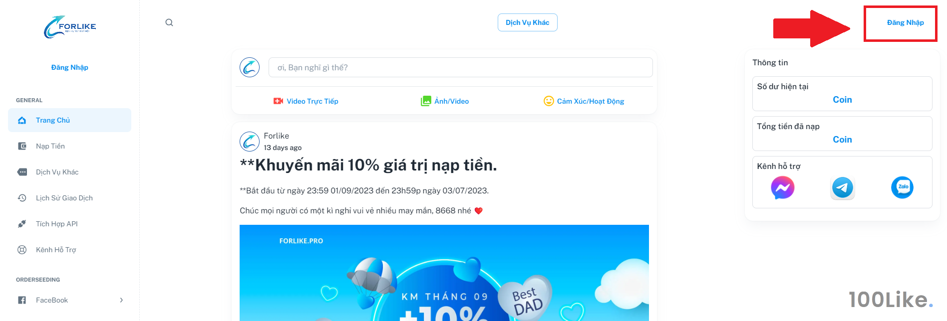 Dịch vụ của Forlike