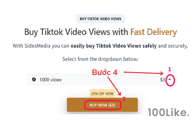 Free tăng View Tiktok –  SidesMedia Bước 4