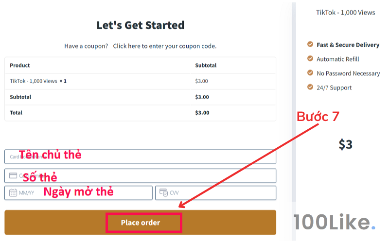 Free tăng View Tiktok –  SidesMedia Bước 7