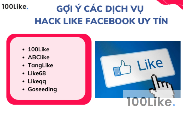 Gợi ý các dịch vụ hack Like Facebook uy tín