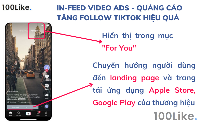 In-feed video ads - Quảng cáo tăng Follow Tiktok hiệu quả