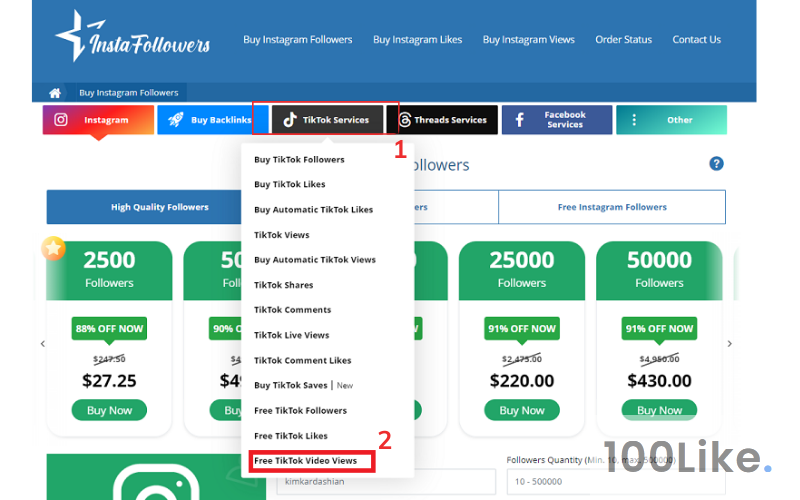 Miễn phí tăng View Tiktok - Instafollowers 2