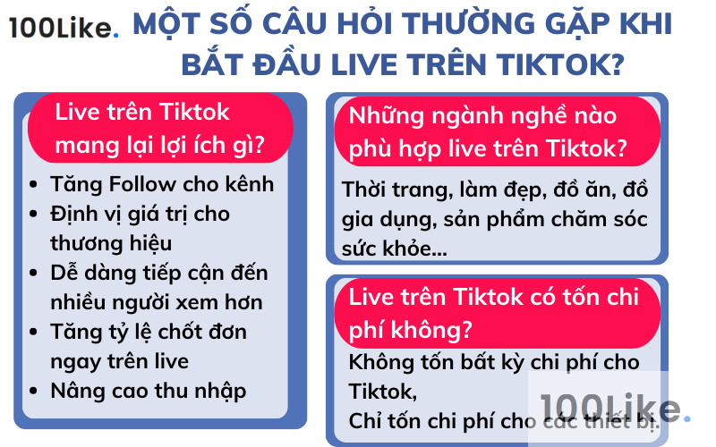 Một số câu hỏi thường gặp khi bắt đầu live trên Tiktok