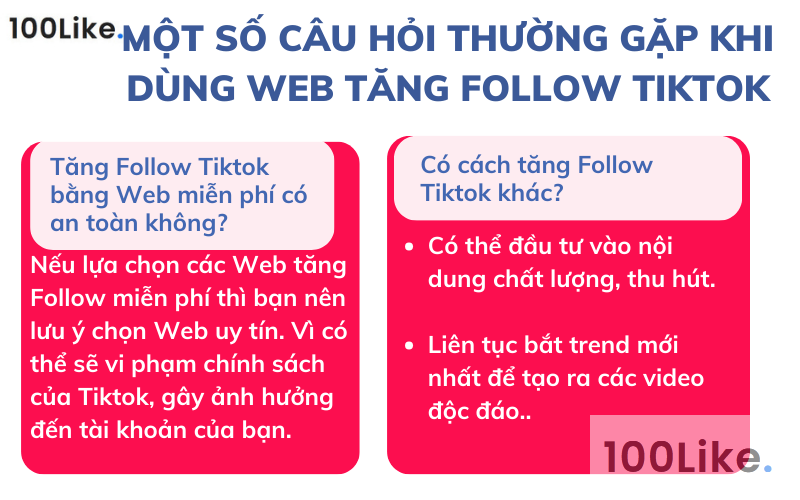 Một số câu hỏi thường gặp khi dùng các Web tăng Follow Tiktok