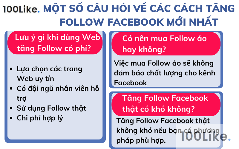 Một số câu hỏi liên quan đến các cách tăng Follow Facebook mới nhất