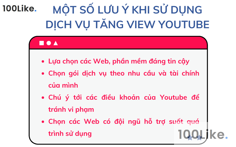 Một số lưu ý khi sử dụng dịch vụ tăng View Youtube