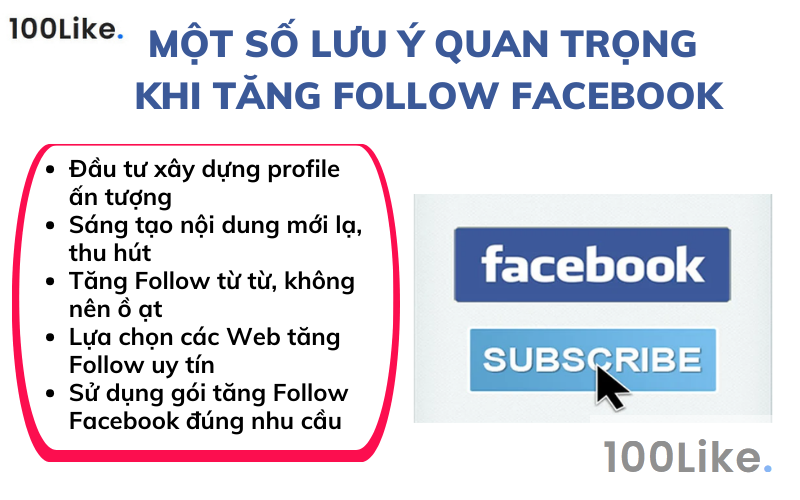 Một số lưu ý quan trọng khi tăng Follow Facebook
