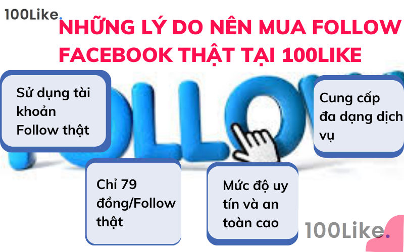 Những lý do nên mua Follow Facebook thật tại 100Like