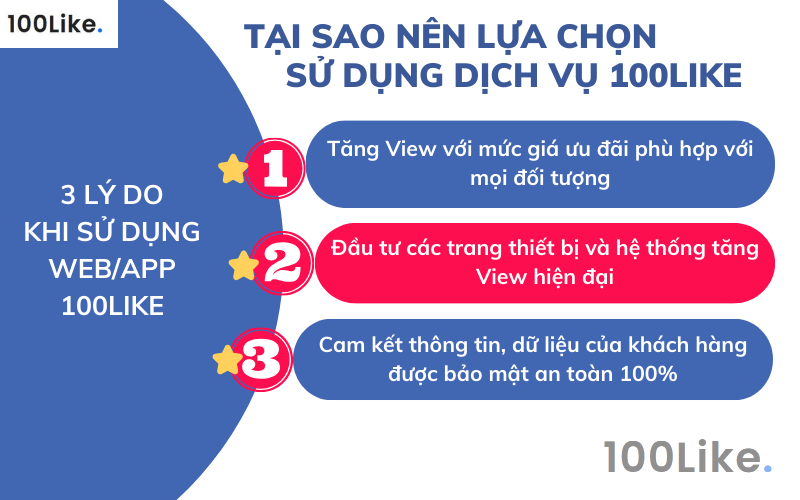 Tại sao bạn nên chọn sử dụng dịch vụ tăng View Youtube tại 100Like