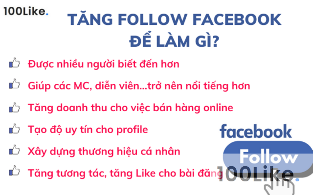 Tăng Follow Facebook để làm gì