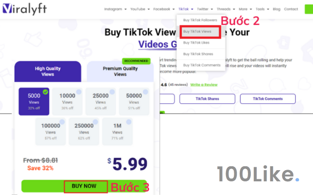 Cách tăng View Tiktok Free dành cho các Tiktoker 100Like