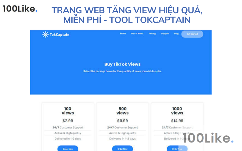 Trang web tăng View hiệu quả, miễn phí - Tool TokCaptain