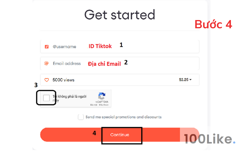 Website tăng View Tiktok free - Social Viral bước 4