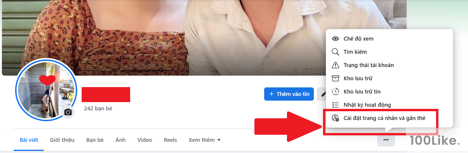 Bật cho phép theo dõi tài khoản Facebook bằng máy tính
