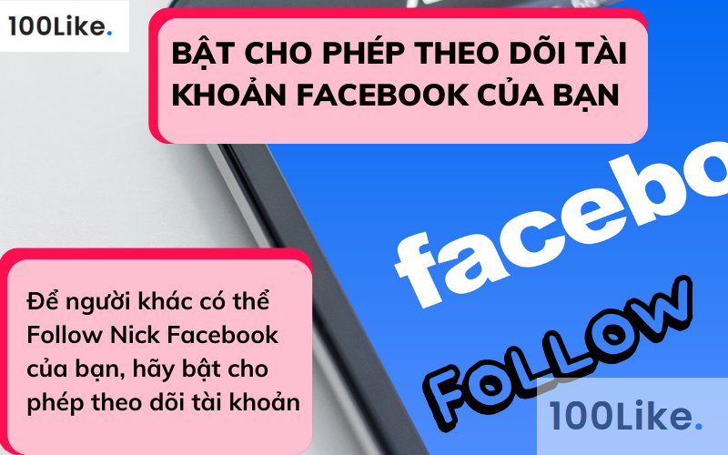 Bật cho phép theo dõi tài khoản Facebook