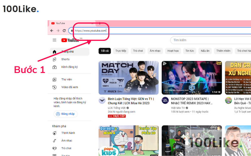 Cách tăng View Youtube trên máy tính bước 1