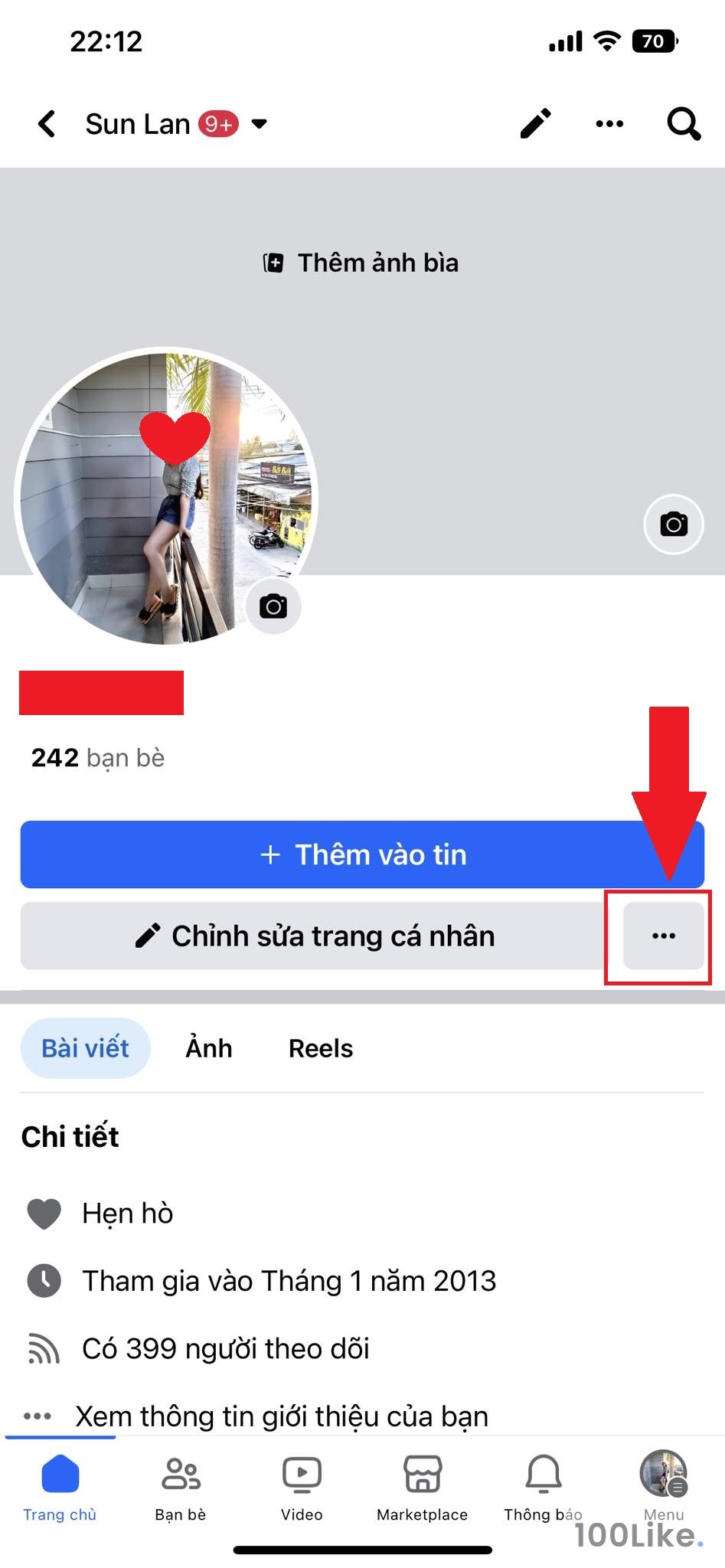 Cài đặt cho phép bình luận và Share bài đăng