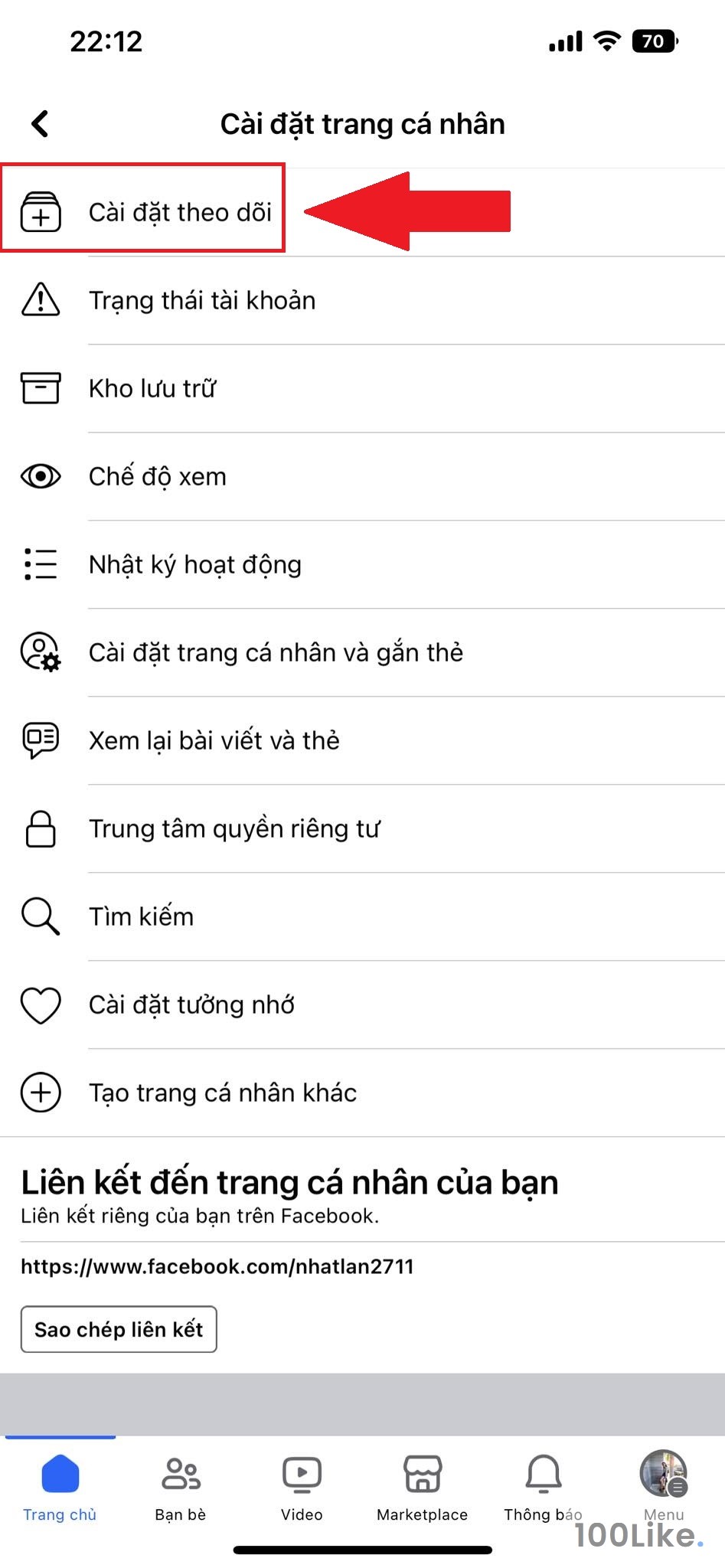 Cài đặt cho phép bình luận và Share bài đăng