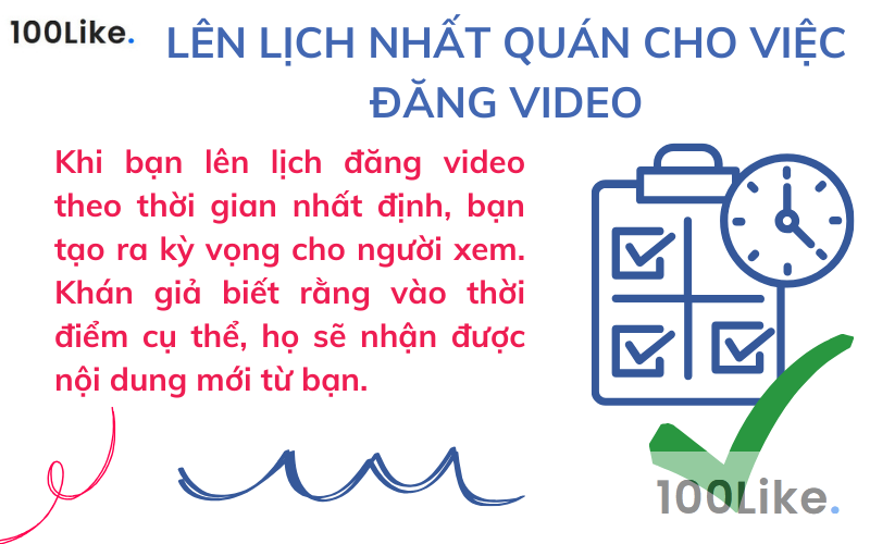 Lên lịch nhất quán cho việc đăng video