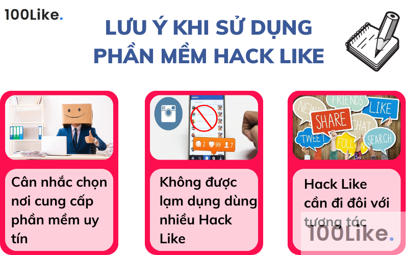 Lưu ý khi sử dụng phần mềm Hack Like