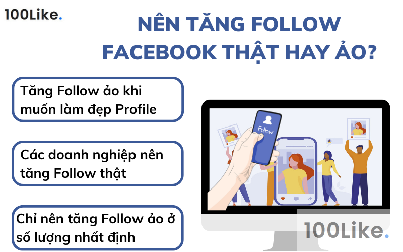 Nên tăng Follow Facebook thật hay ảo?
