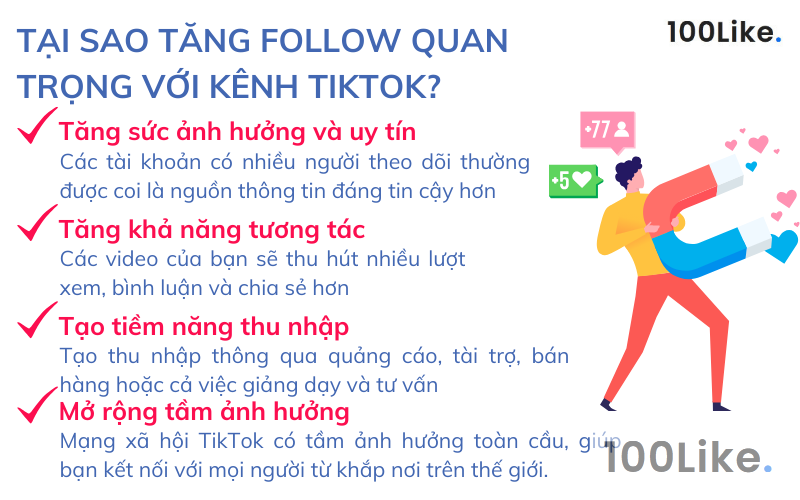 Tại sao tăng Follow quan trọng với kênh Tiktok?