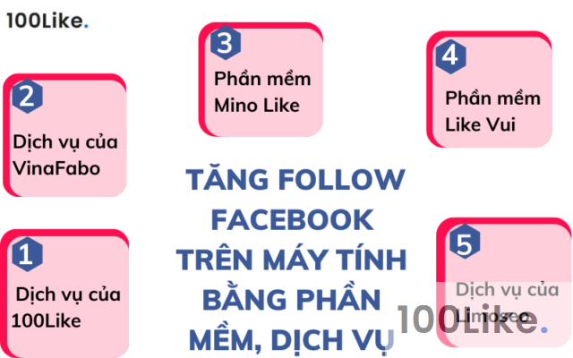 Tăng Follow Facebook trên máy tính bằng phần mềm, dịch vụ