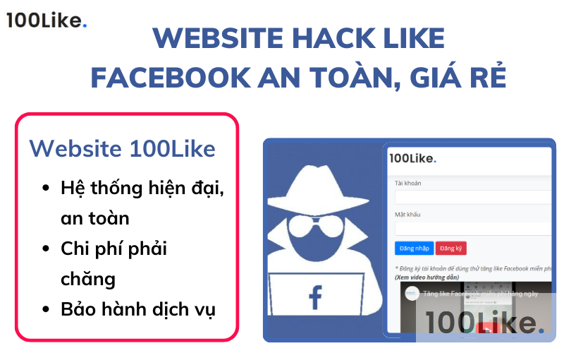 Website Hack Like Facebook an toàn giá rẻ