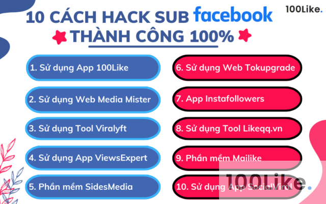 10 cách hack sub Facebook thành công 100%