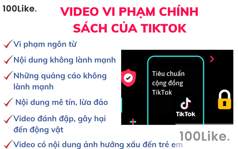Video vi phạm chính sách của Tiktok