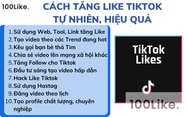 Cách tăng Like Tiktok hiệu quả