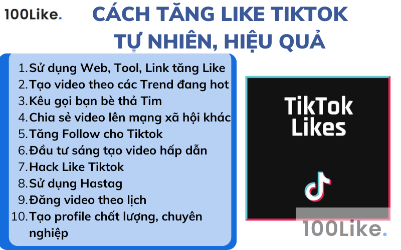 Cách tăng Like Tiktok hiệu quả