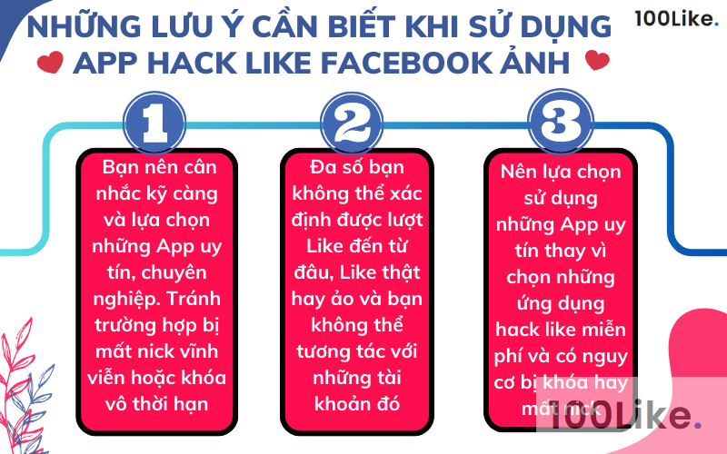 Một số lưu ý cần biết khi sử dụng App hack Like Facebook ảnh
