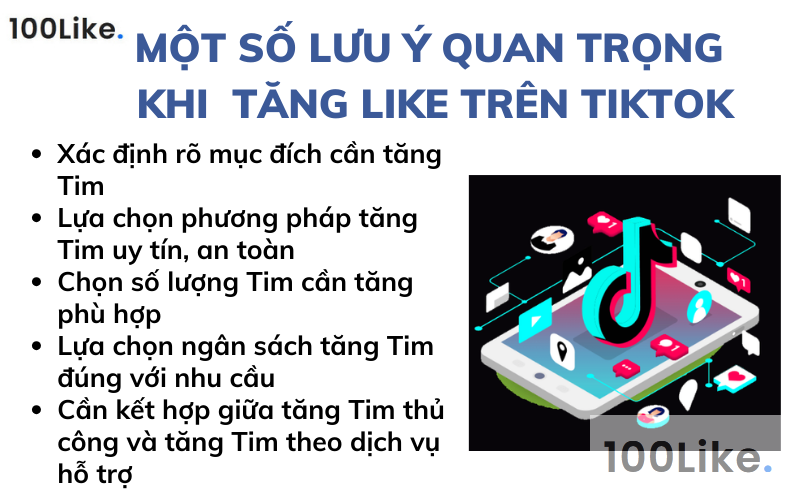 Một số lưu ý quan trọng khi dùng các cách tăng lượt Like trên Tiktok