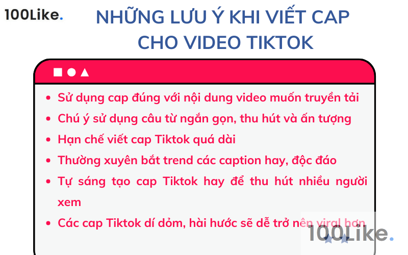 Những lưu ý khi viết cap cho video Tiktok