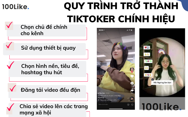 Quy trình trở thành Tiktoker chính hiệu
