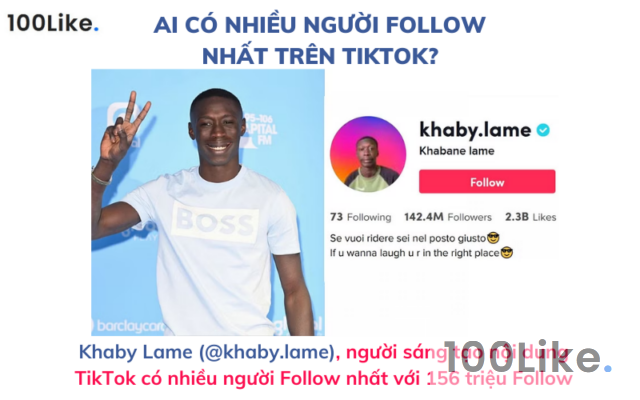 Người nhiều Follow nhất TikTok là ai?