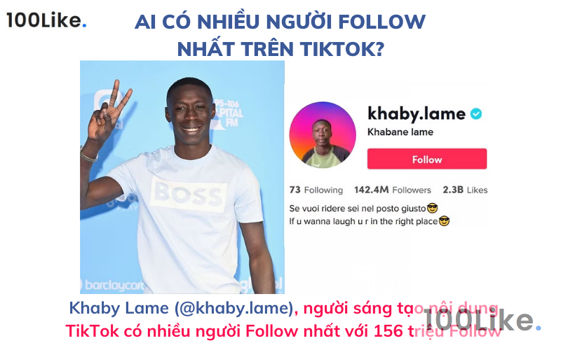 Người nhiều Follow nhất TikTok là ai?