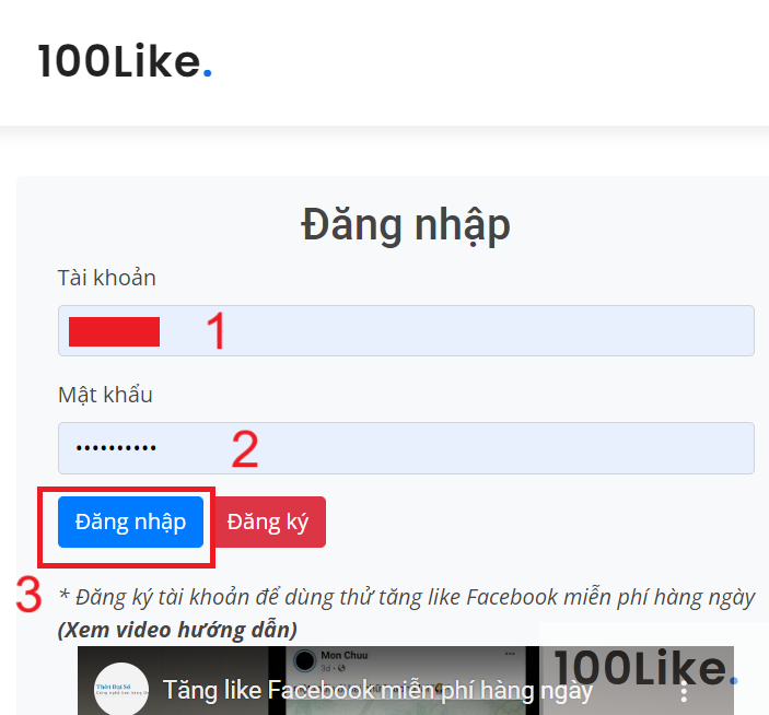 Dịch vụ tăng Follow Facebook của 100Like