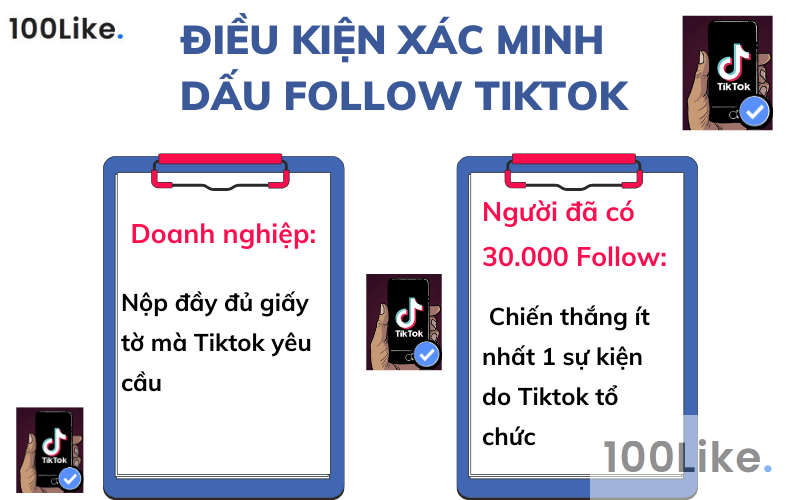 Điều kiện xác minh dấu Follow TikTok