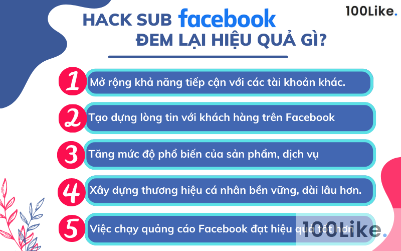 Lợi ích hack sub Facebook