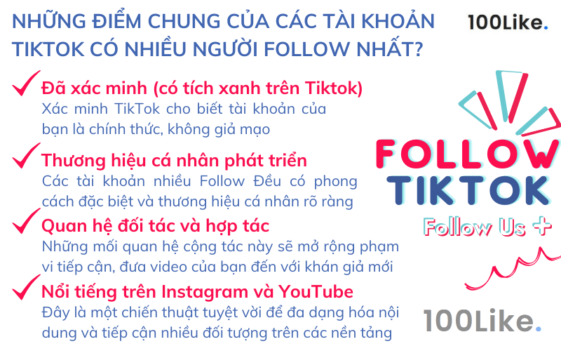 Những điểm chung của các tài khoản Tiktok có nhiều người Follow nhất?