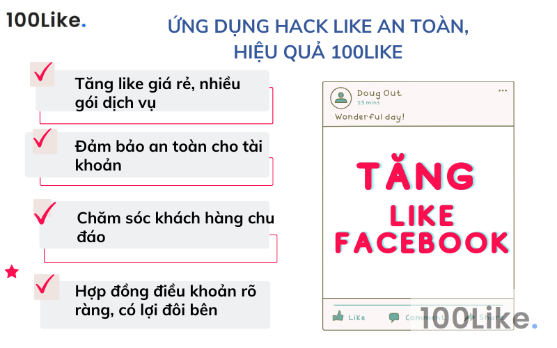 Ứng dụng Hack Like an toàn, hiệu quả 100Like