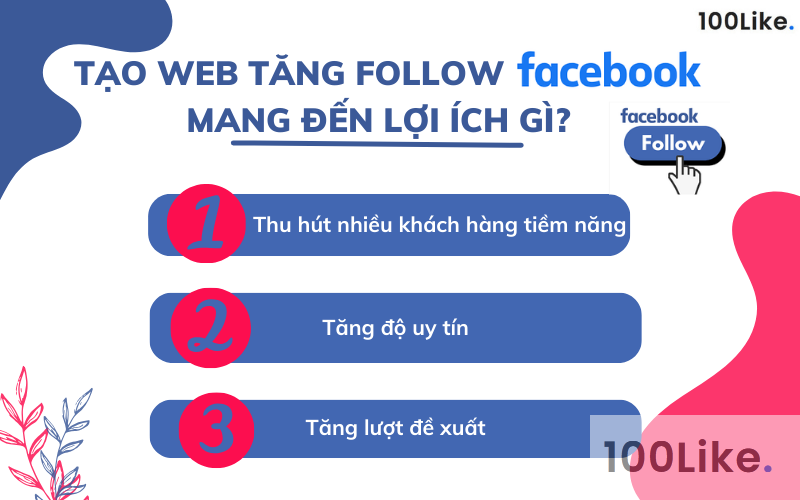 Tạo Web tăng Follow Facebook mang đến lợi ích gì?