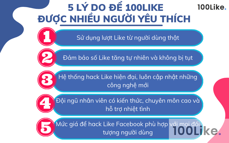 Lý do hầu hết mọi người chọn dịch vụ của 100Like