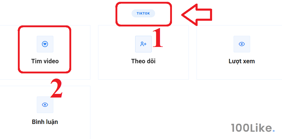 Bước 3. Sau khi đăng nhập vào tài khoản, bạn cuộn xuống đến phần “Tiktok” => bấm vào ô “Tim video”
