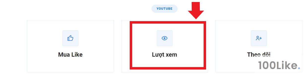 Hack View Youtube tại 100Like.vn bước 3
