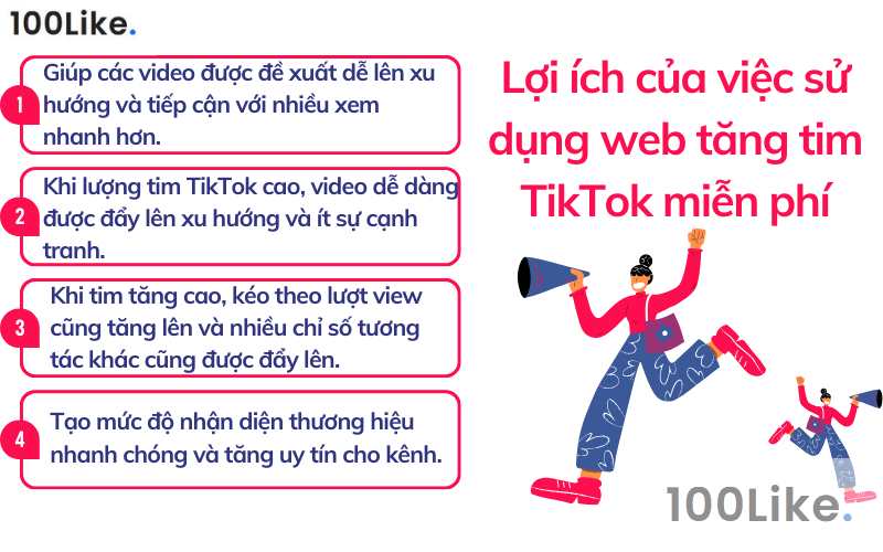 Lợi ích của việc sử dụng web tăng tim TikTok miễn phí