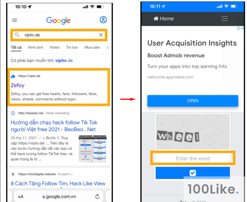 Bước 2: Nhập mã captcha được yêu cầu.